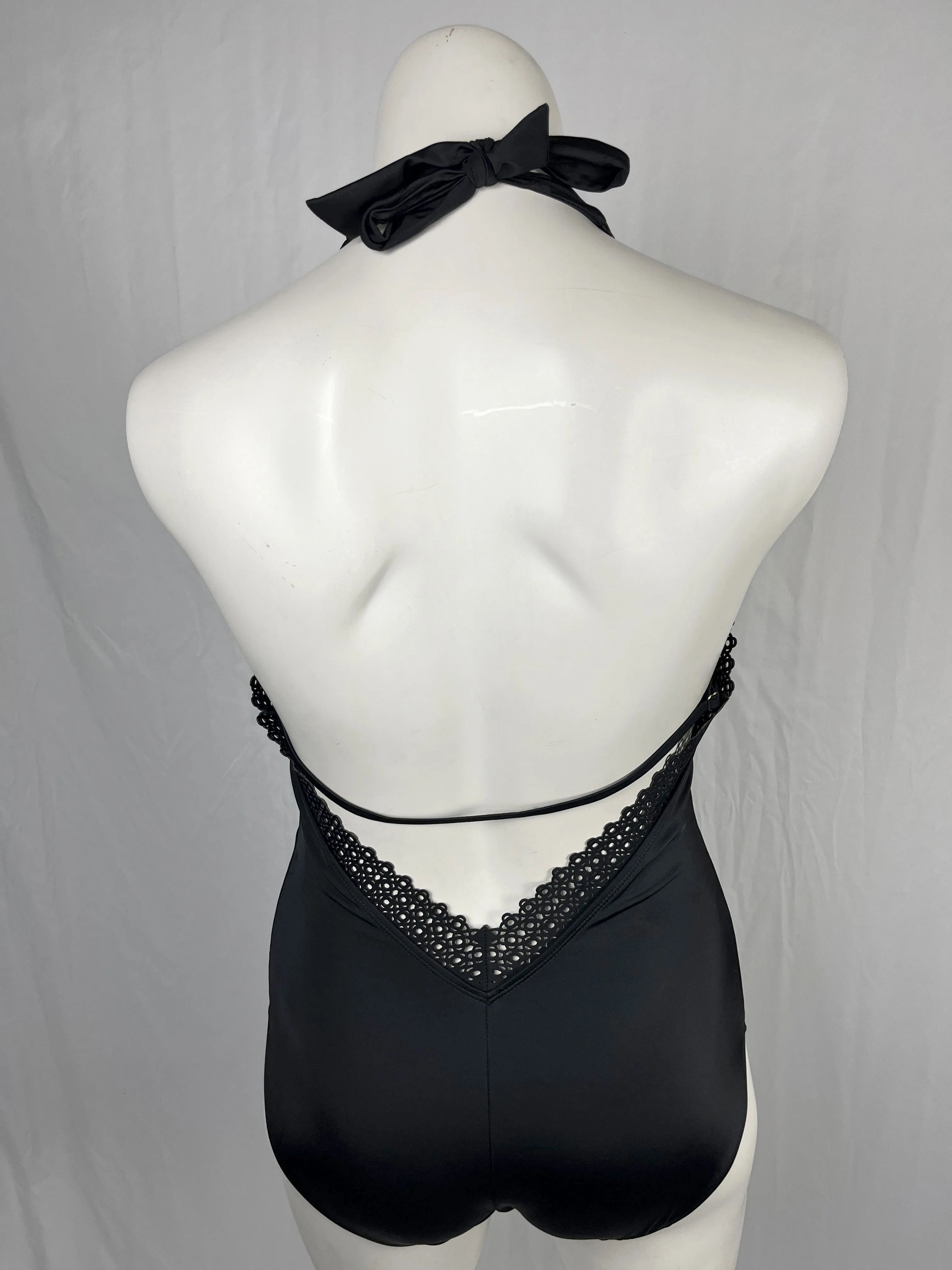 Swimsuits for All Size 16 Black Lattice Swimsuit NWT