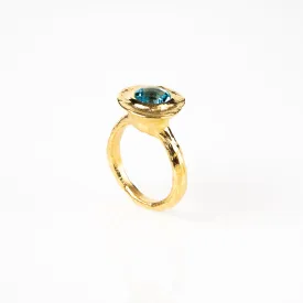 Swiss Blue Topaz Ring