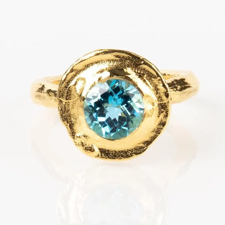 Swiss Blue Topaz Ring