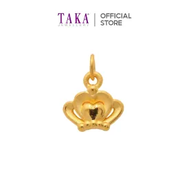 TAKA Jewellery 999 Pure Gold Pendant Crown