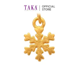 TAKA Jewellery 999 Pure Gold Pendant Snow Flake