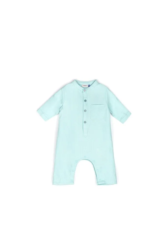 The Bayang Babies Baju Melayu Jumpsuit - Light Blue