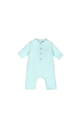 The Bayang Babies Baju Melayu Jumpsuit - Light Blue