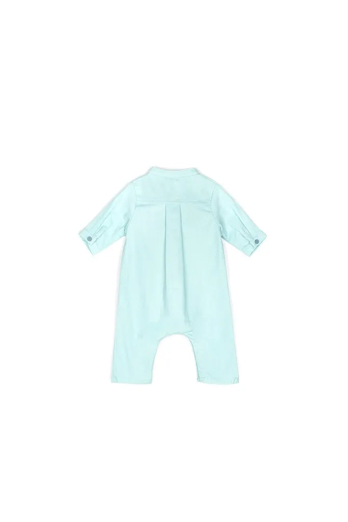 The Bayang Babies Baju Melayu Jumpsuit - Light Blue