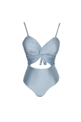 The Blue Draped One Piece