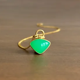 Triangle Chrysoprase Pendant