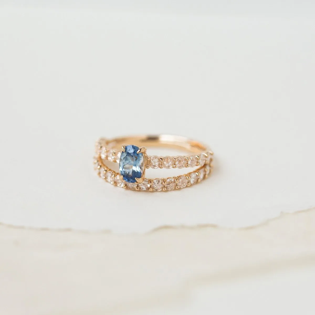 unnamed 3 one-of-a-kind ring - 14k yellow gold, blue oval sapphire