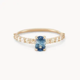 unnamed 3 one-of-a-kind ring - 14k yellow gold, blue oval sapphire