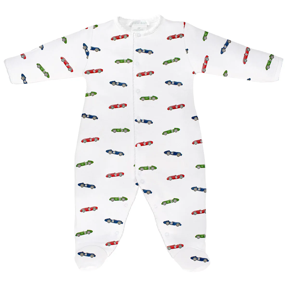 Vintage Racing Cars Printed Footie | Baby Boy