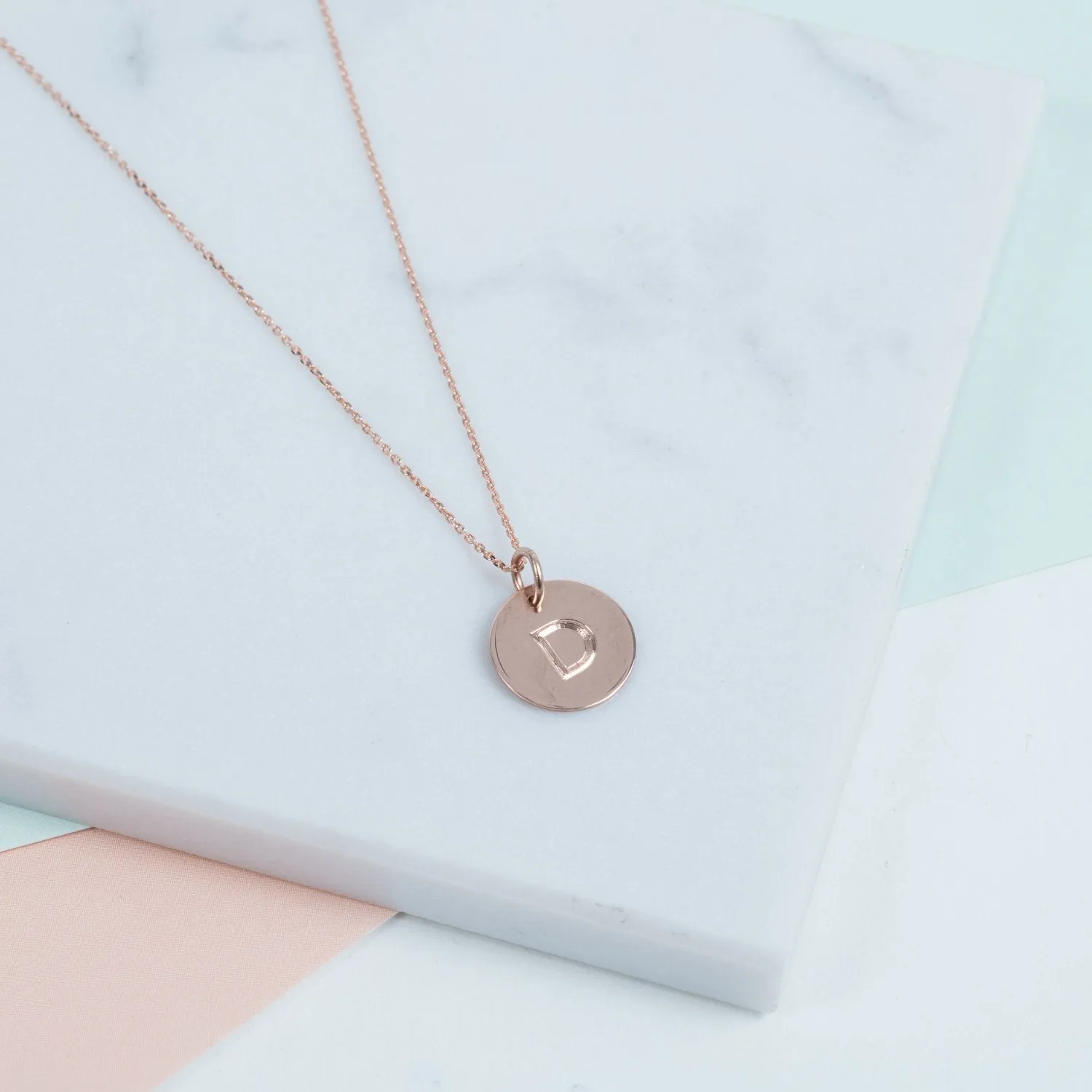 Westbourne 9ct Rose Gold Disc Pendant