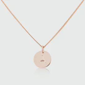 Westbourne 9ct Rose Gold Disc Pendant