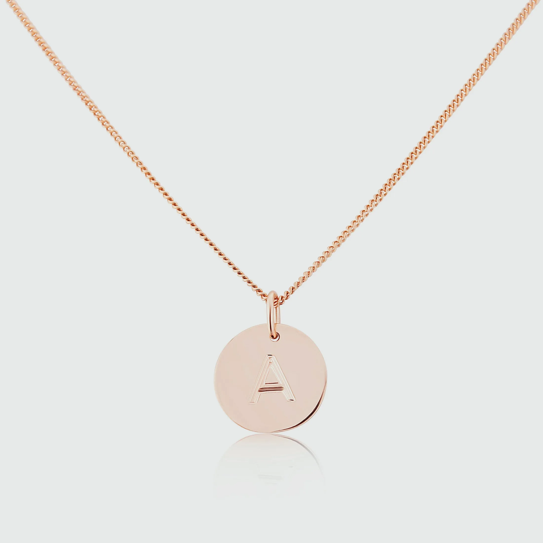 Westbourne 9ct Rose Gold Disc Pendant