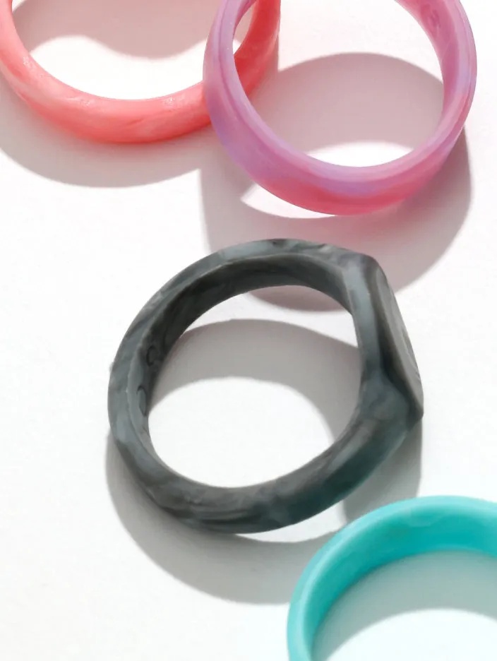 Women’s Natural Stone Signet Silicone Ring