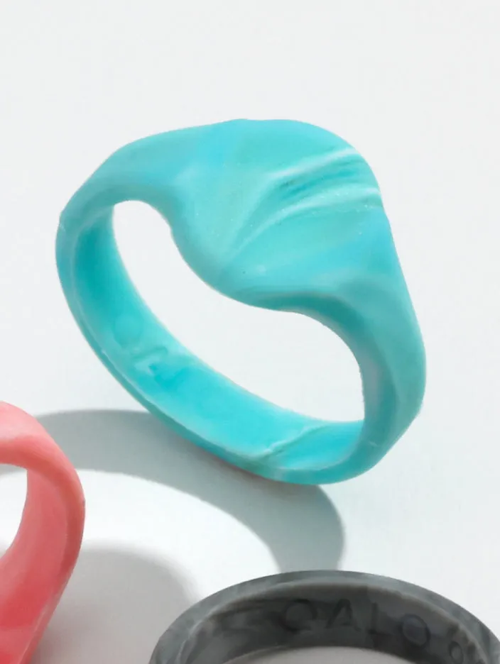 Women’s Natural Stone Signet Silicone Ring