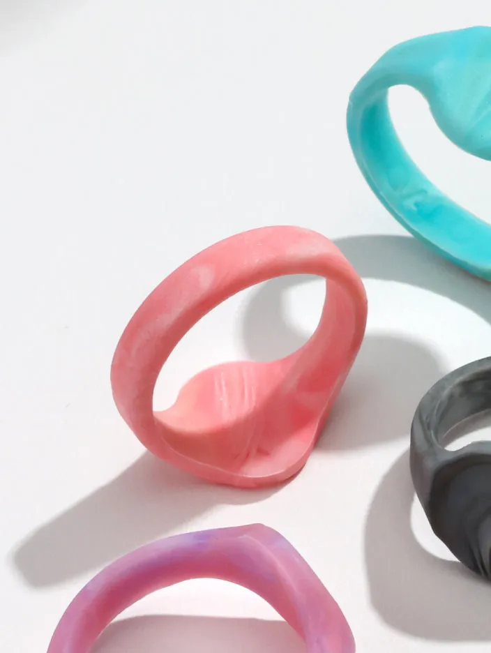 Women’s Natural Stone Signet Silicone Ring