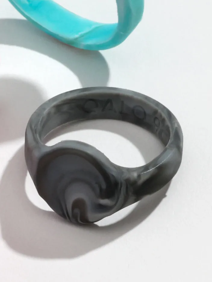 Women’s Natural Stone Signet Silicone Ring