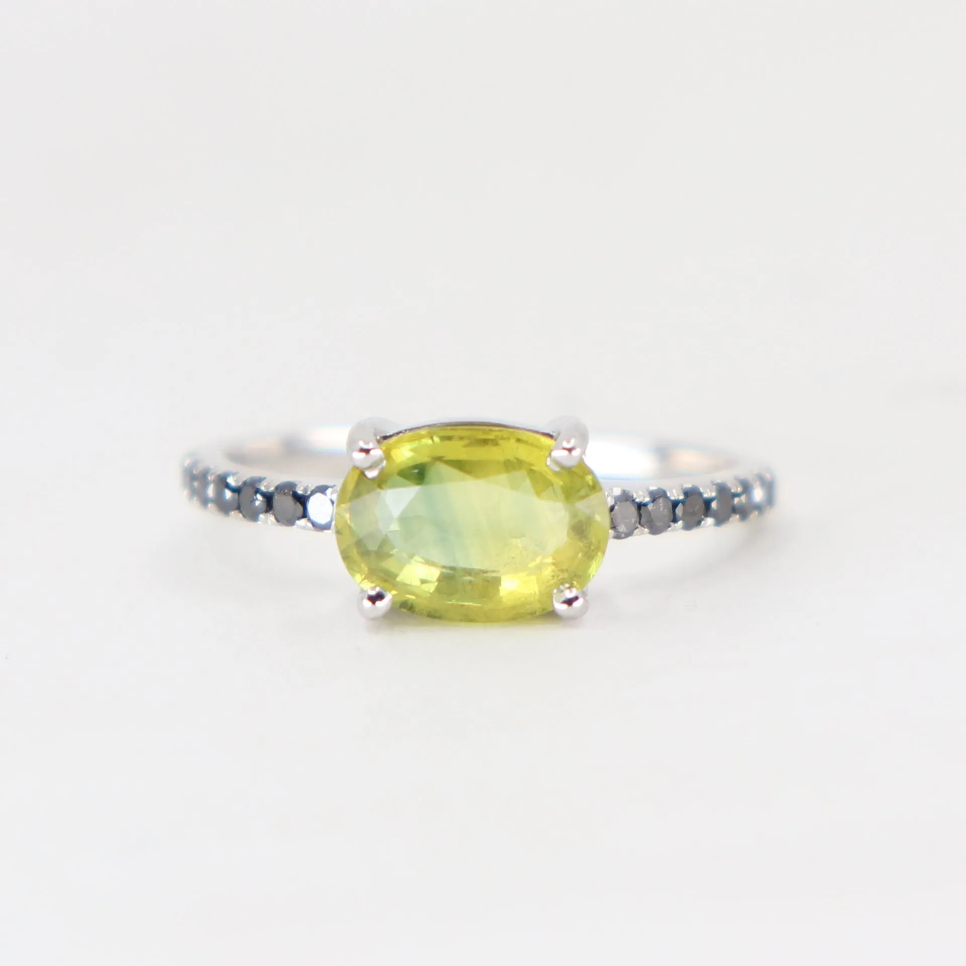 Yellow Sapphire and Black Diamond